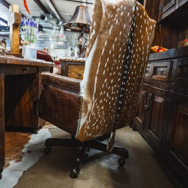 Barron Axis-Croc-napa leather Executive desk chair